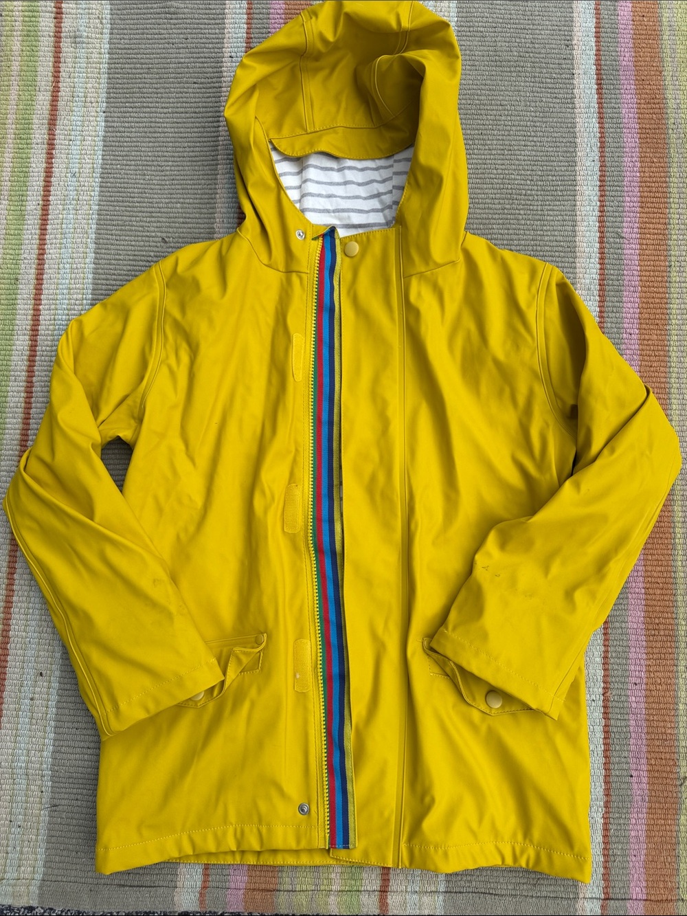 Mini Boden yellow rain jacket